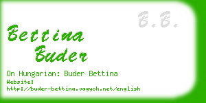 bettina buder business card